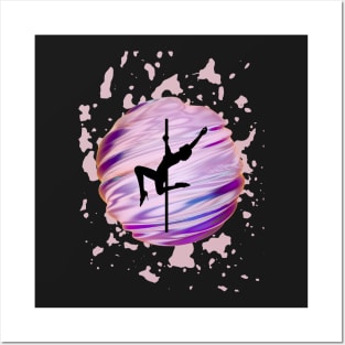 Pole Dancer In The Pink Sphere Posters and Art